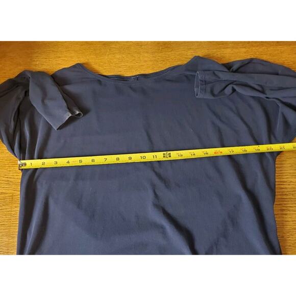 Lululemon 6 Love Scoop Neck Top Long Sleeve Blue Pima Cotton Dolman Womens - Picture 9 of 11